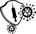 illustration of vaccine as a shield
