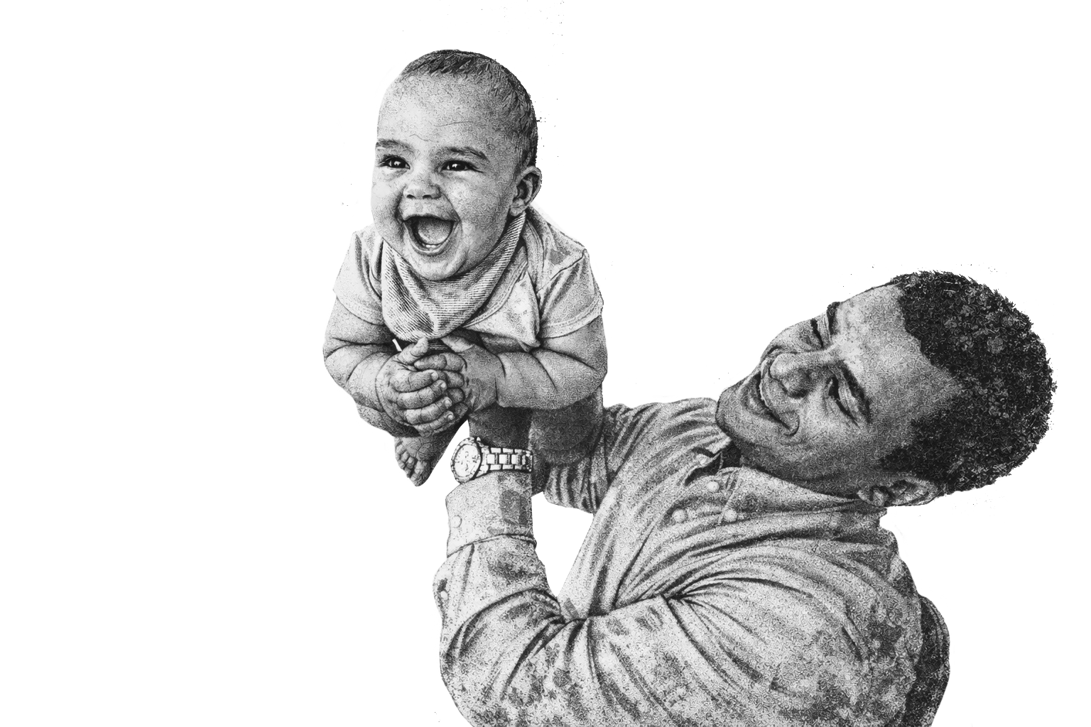 Man holding baby