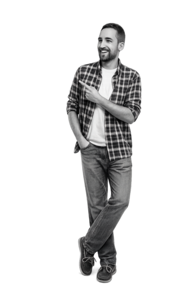 8b8c4845e23c3d1224663ec11578cfdc868265d79d0fa562509bba013bd07859 man standing with his legs crossed and casually pointing