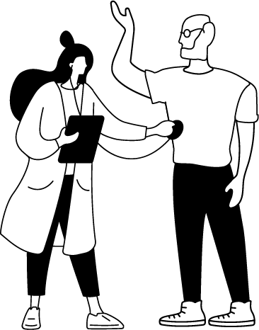 Asset 85 illustration of a doctor checking an older man's heart