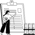 Asset 90 illustration of woman with clipboard