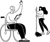 Asset 92 illustration of elderly adult in a wheelchair