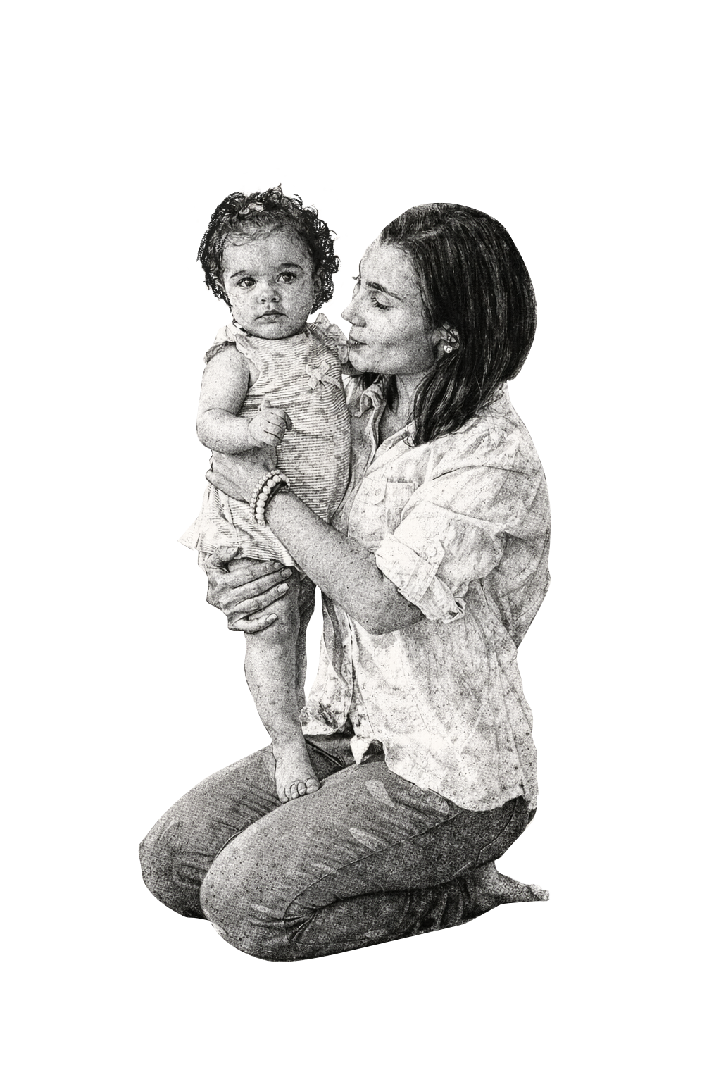 Woman holding baby